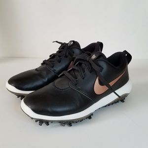 Nike Black and Bronze Roshe G Tour Golf Shoes